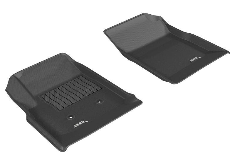 3D MAXpider 2015-2020 Chevrolet/GMC Colorado/Canyon Crew Cab Kagu 1st Row Floormat - Black-thumbmail-1