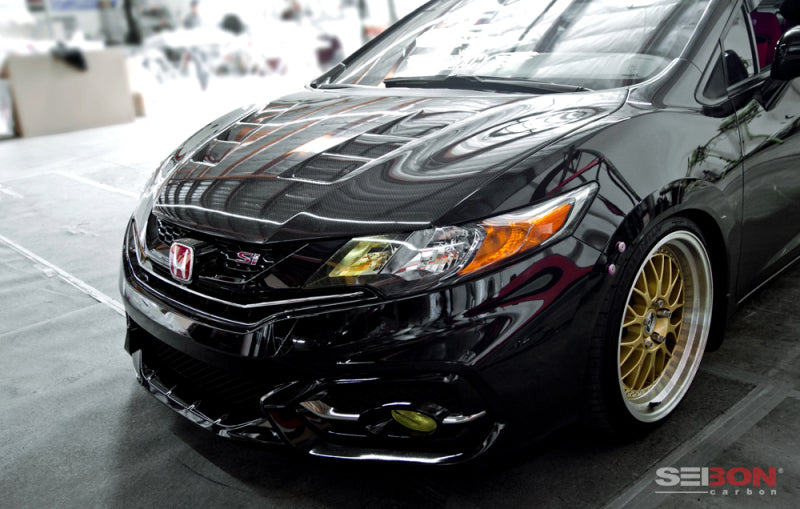 Seibon 14-15 Honda Civic 2dr TS-Style Carbon Fiber Hood-thumbmail-4