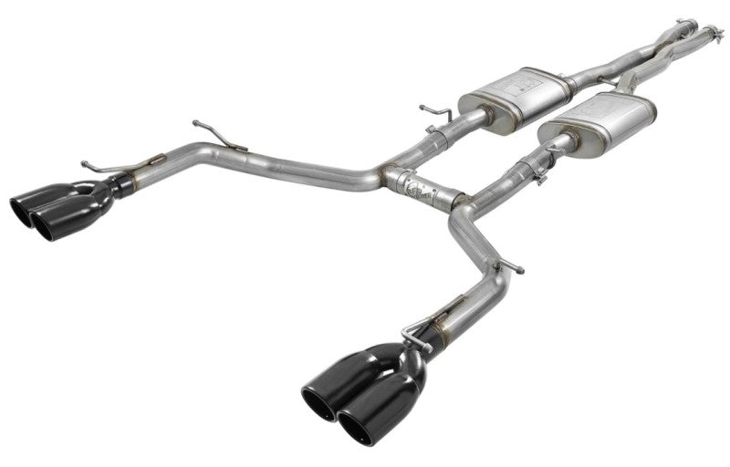 aFe MACH Force-Xp 2-1/2in 304 SS Cat-Back Exhaust 15-21 Dodge Challenger V6-3.6L - Quad Black Tip-thumbmail-8