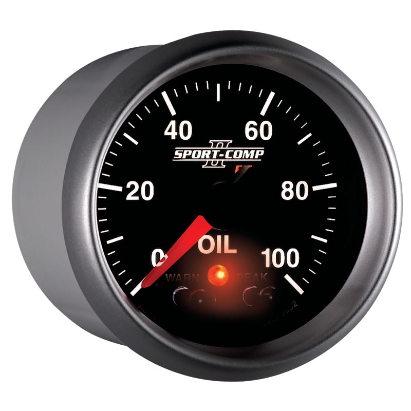 Autometer Sport-Comp II 52.4mm 0-100 PSI Oil Pressure Peak & Warn w/ Electronic Control Gauge-thumbmail-5