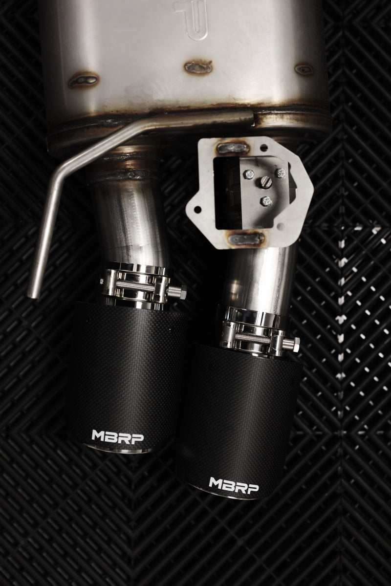 MBRP 18-22 Ford Mustang 2.3L Ecoboost 3in Cat-Back Exhaust w/ Quad Carbon Fiber SS Tips - T304-thumbmail-3