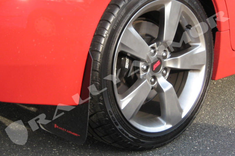 Rally Armor 08-11 Subaru STI (Hatch Only) / 11-14 WRX (Hatch Only) Black UR Mud Flap w/ Red Logo-thumbmail-4