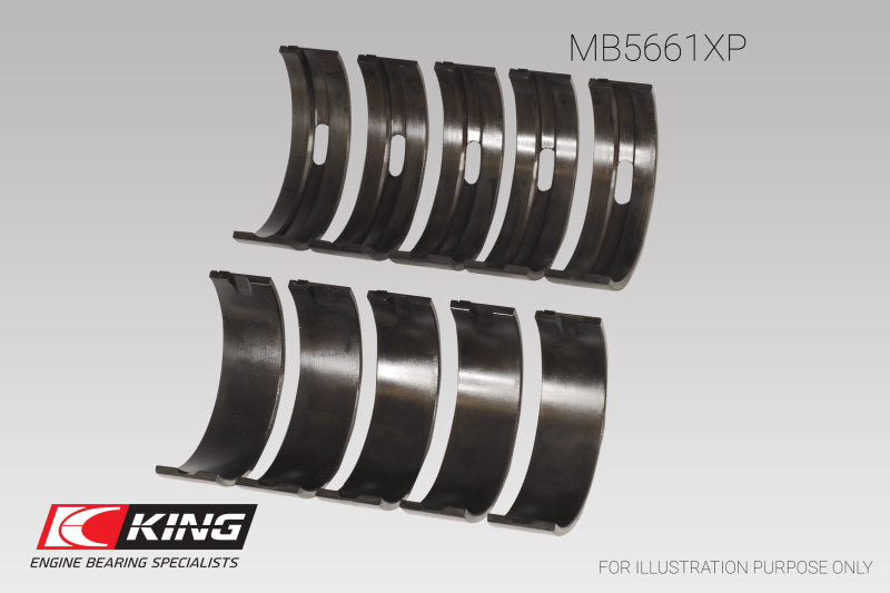 King Audi/VW ADZ/ AWT/ APK/ BHP/ BPY/ AKS (Size STDX) Main Bearing Set-thumbmail-2