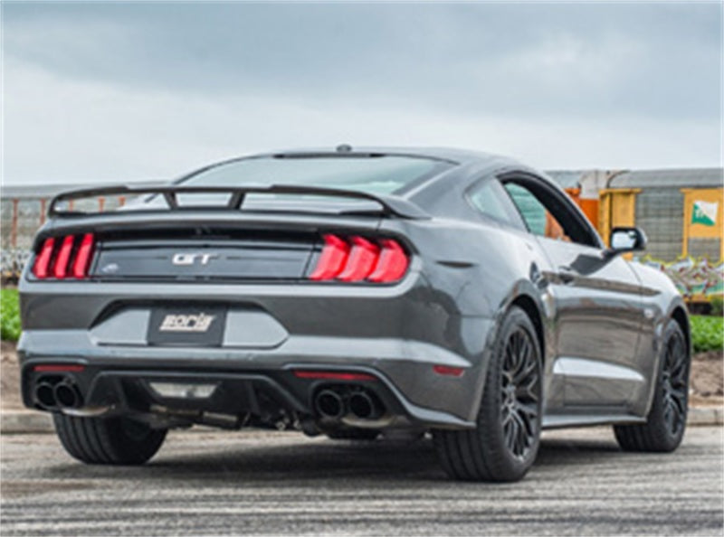 Borla 2018 Ford Mustang GT (A/T / M/T) 3in ATAK Catback Exhaust w/o Valves w/ Black Chrome Tips-thumbmail-2