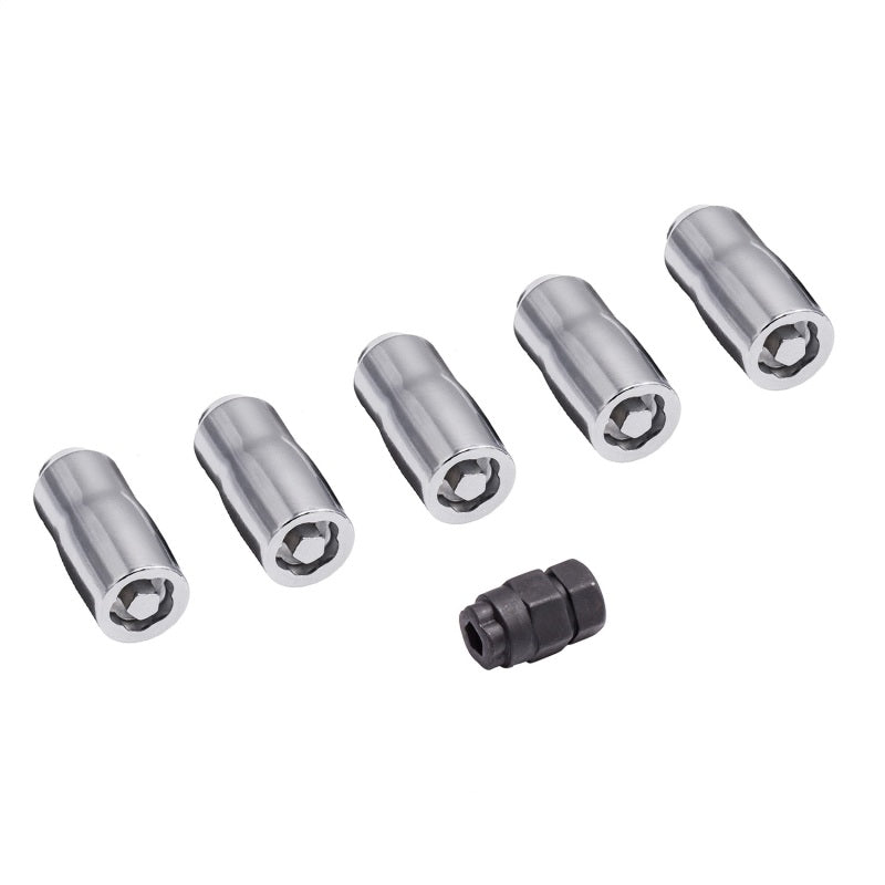 Rugged Ridge Wheel Lock Nut Set 5 Nuts w/Key Chrome M14-1.5-thumbmail-4