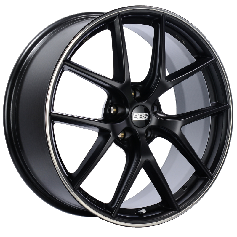 BBS CI-R 20x8.5 5x112 ET32 Satin Black Polished Rim Protector Wheel -82mm PFS/Clip Required-thumbmail-1