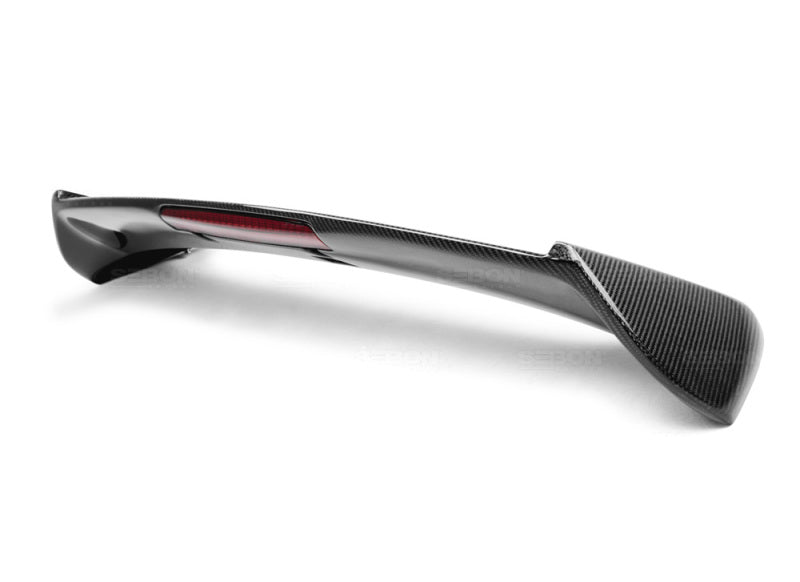 Seibon 08-11 Subaru WRX/STi Hatchback STI-Style Carbon Fiber Rear Spoiler w/ LED Light Included-thumbmail-3