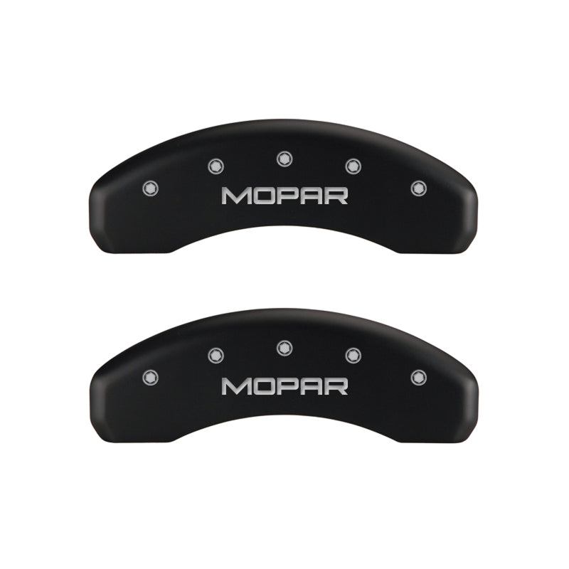 MGP 4 Caliper Covers Engraved Front & Rear MOPAR Red finish silver ch-thumbmail-4