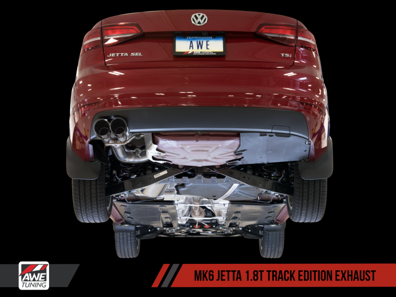 AWE Tuning Mk6 GLI 2.0T - Mk6 Jetta 1.8T Track Edition Exhaust - Polished Silver Tips-thumbmail-9