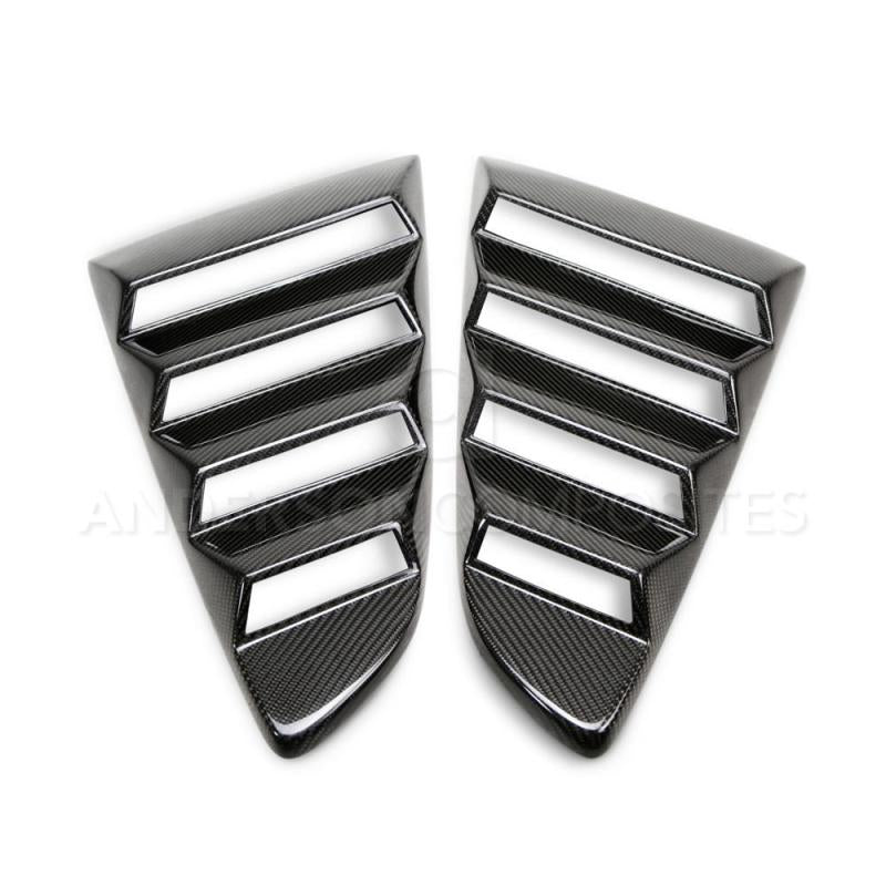 Anderson Composites 2015-2017 Ford Mustang Type-V Style Window Louvers - Vented-thumbmail-5
