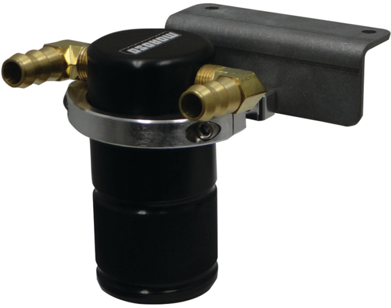 Moroso 15-19 Dodge Charger/Challenger Hellcat Air/Oil Separator Catch Can - Billet Aluminum - Black-thumbmail-1