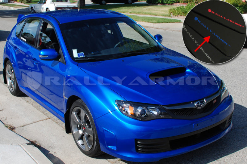 Rally Armor 08-11 Subaru STI (Hatch Only) / 11-14 WRX (Hatch Only) Black UR Mud Flap w/ Blue Logo-thumbmail-2