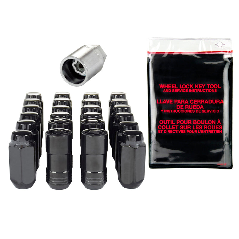 McGard 6 Lug Hex Install Kit w/Locks (Cone Seat Nut) M14X1.5 / 22mm Hex / 1.945in. Length - Black-thumbmail-7