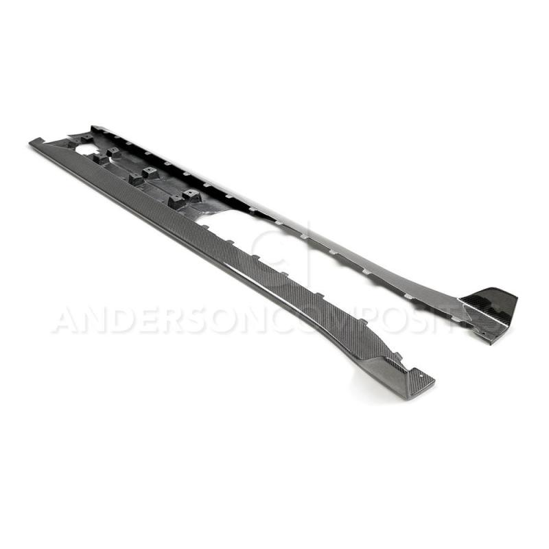 Anderson Composites 2020 Ford Mustang Shelby GT500 Carbon Fiber Rocker Panel Splitters-thumbmail-1