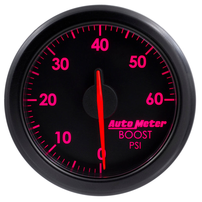 Autometer Airdrive 2-1/6in Boost Gauge 0-60 PSI - Black-thumbmail-3