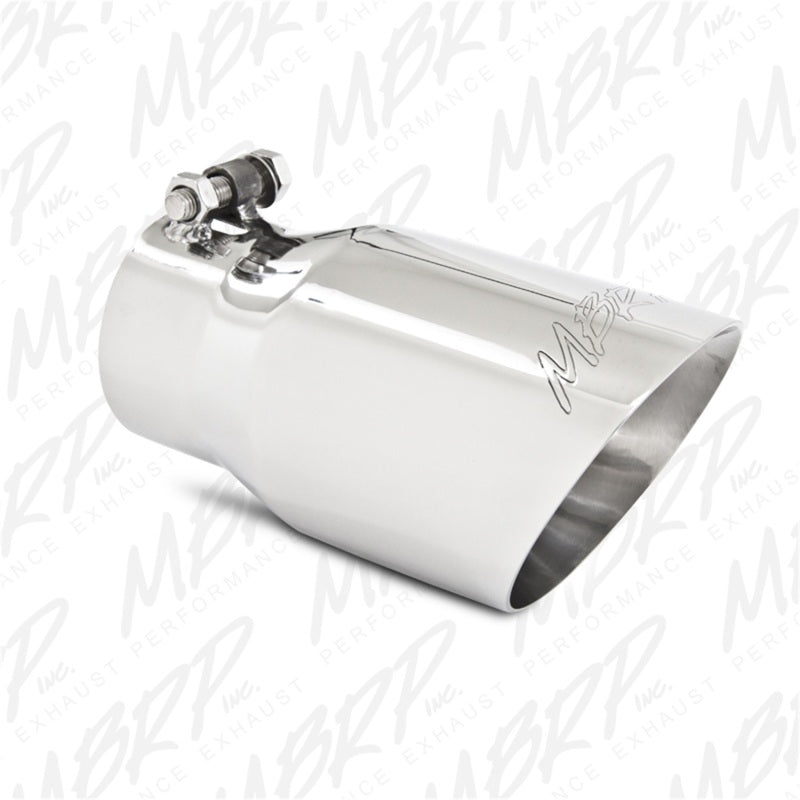 MBRP Universal Tip 4in O.D. Dual Wall Angled 3in inlet 8in length T304-thumbmail-2