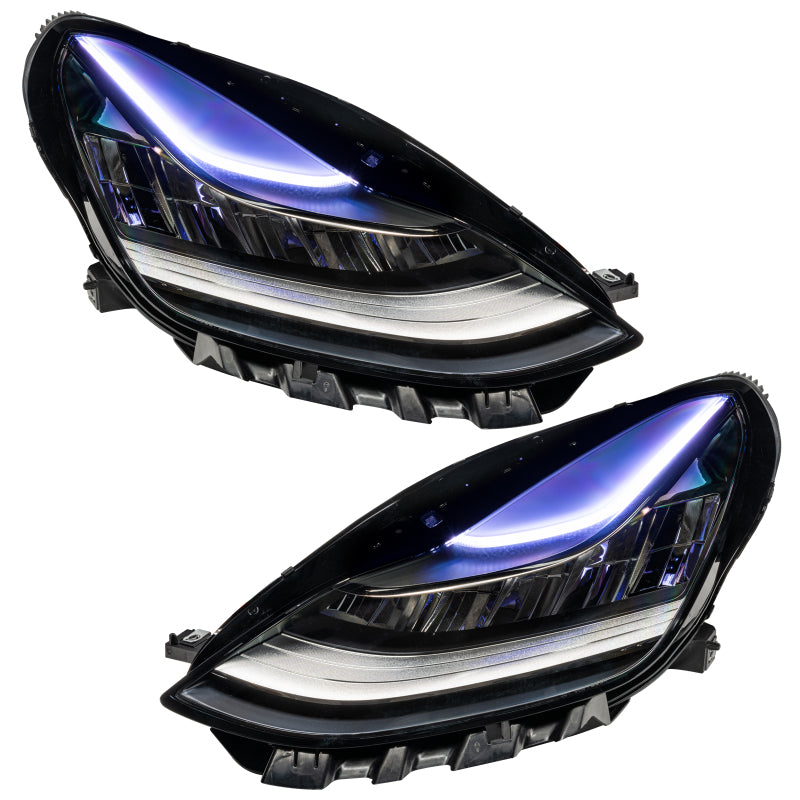 Oracle 17-21 Tesla Model 3 Headlight DRL Upgrade Kit - ColorSHIFT w/ Simple Controller-thumbmail-6