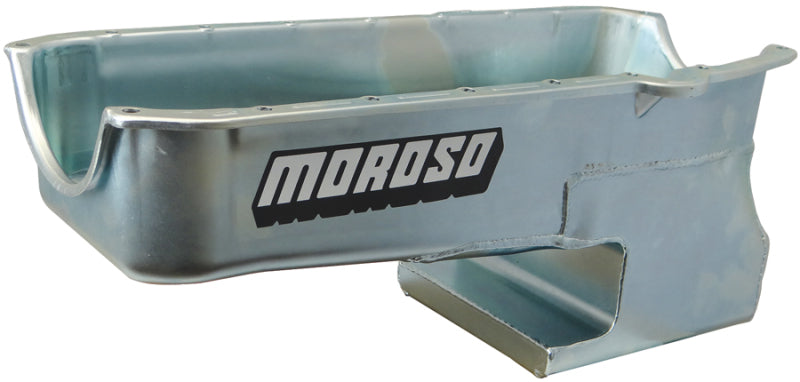 Moroso Pre-80 Chevrolet Small Block (w/Driver Side Dipstick) Wet Sump 6qt 9in Steel Oil Pan-thumbmail-1
