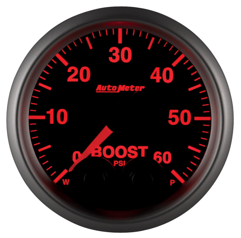 Autometer Elite 52mm 0-60 PSI Boost Peak & Warn w/ Electronic Control Gauge-thumbmail-3