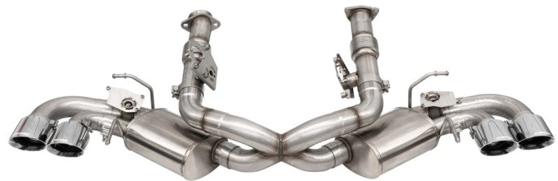 Corsa 2020 Corvette C8 3in Valved Cat-Back 4.5in Pol Quad Tips Fits Factory Perf Exhaust Deletes AFM-thumbmail-3