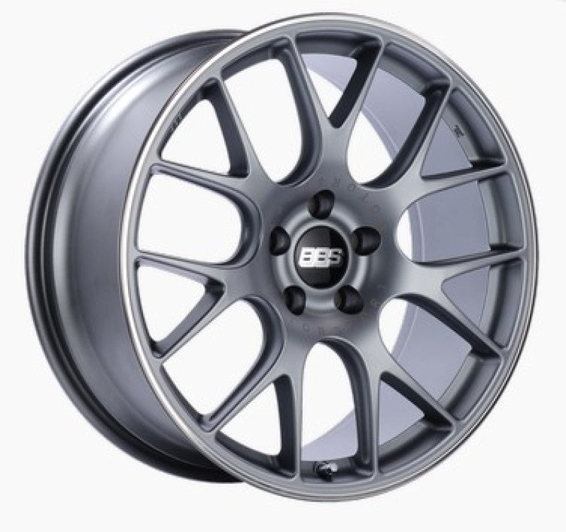 BBS CH-R 19x8.5 5x112 ET48 Satin Titanium Polished Rim Protector Wheel -82mm PFS/Clip Required-thumbmail-1