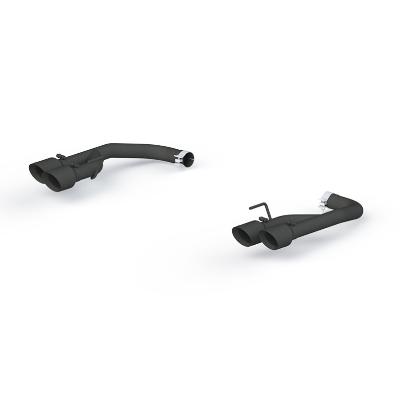 MBRP 18-20 Ford Mustang GT 2.5in Black Coated Non Active Dual Axle Back Exhaust - 4in Dual Wall Tips-thumbmail-2