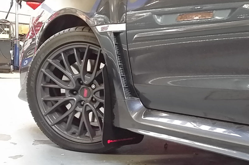 Rally Armor 15-21 Subaru WRX/STI (Sedan ONLY) Black UR Mud Flap w/ Silver Logo-thumbmail-8