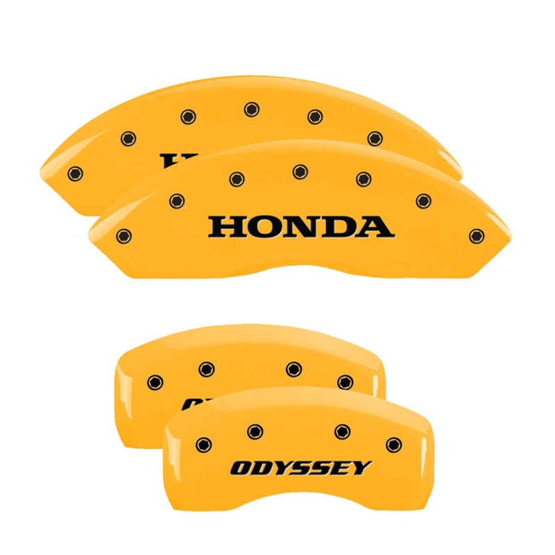 MGP 4 Caliper Covers Engraved Front Honda Rear H Logo Yellow Finish Black Char 2003 Honda Accord-thumbmail-2