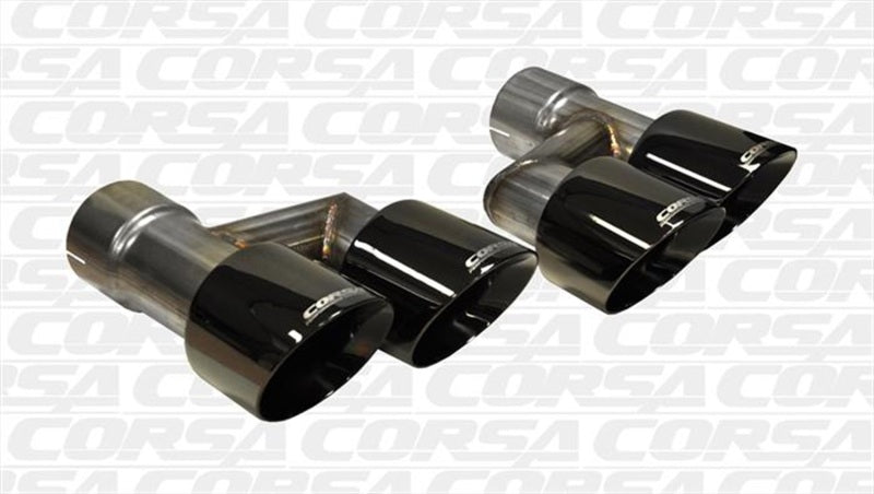 Corsa 15-16 Ford Mustang GT 5.0 Black Quad Tips Kit-thumbmail-1