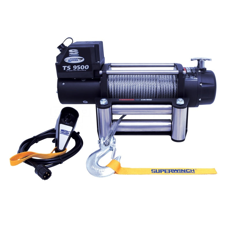 Superwinch 9500 LBS 12V DC 11/32in x 95ft Steel Rope Tiger Shark 9500 Winch-thumbmail-5