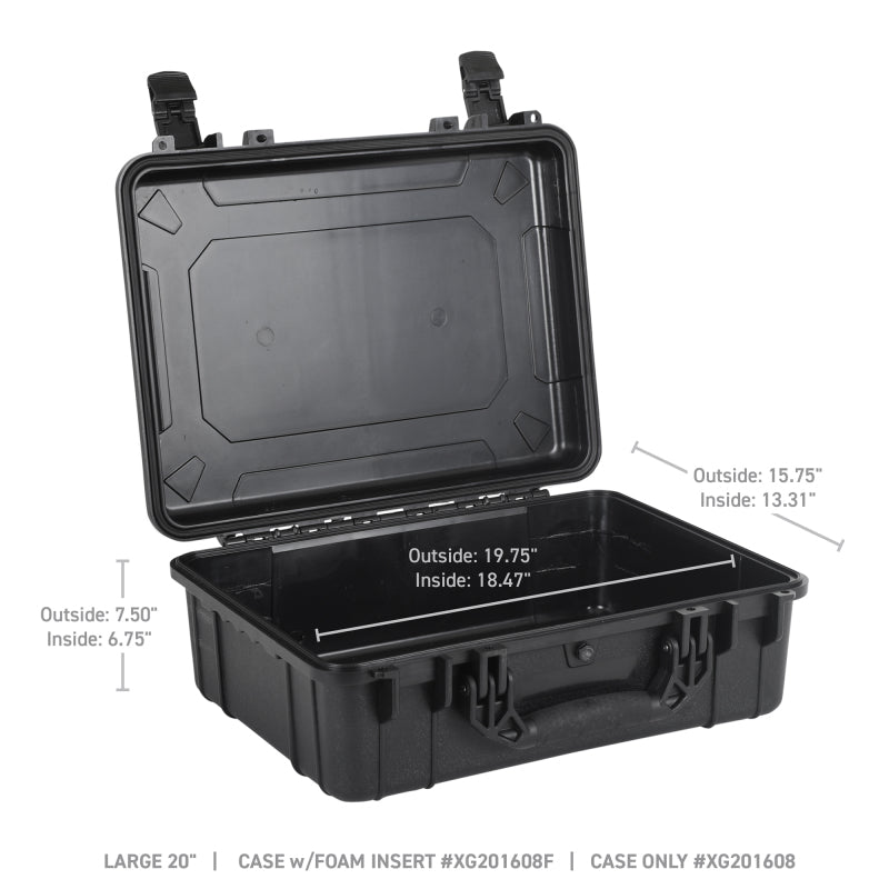 Go Rhino XVenture Gear Hard Case - Large 20in. / Lockable / IP67 / Automatic Air Valve - Tex. Black-thumbmail-11