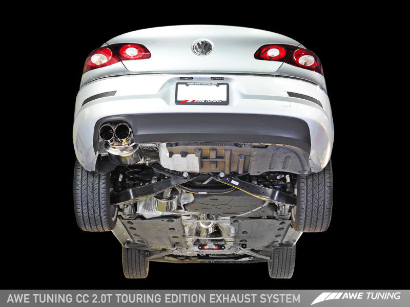 AWE Tuning VW CC 2.0T Touring Edition Performance Exhaust - Diamond Black Tips-thumbmail-2