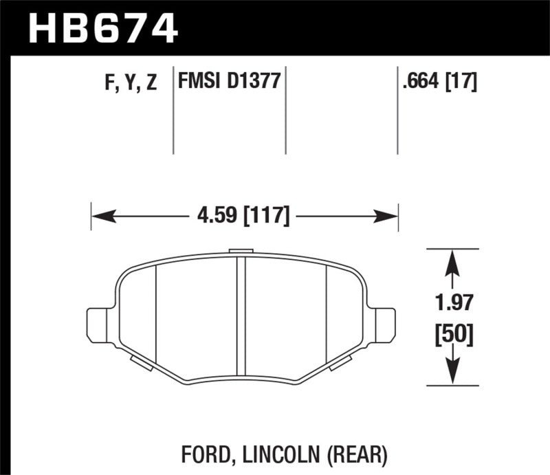Hawk 11-19 Ford Explorer HPS 5.0 Rear Brake Pads-thumbmail-2