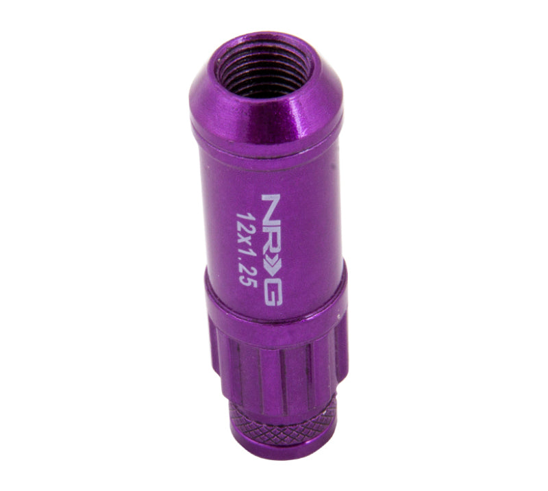 NRG 700 Series M12 X 1.25 Steel Lug Nut w/Dust Cap Cover Set 21 Pc w/Locks & Lock Socket - Purple-thumbmail-6