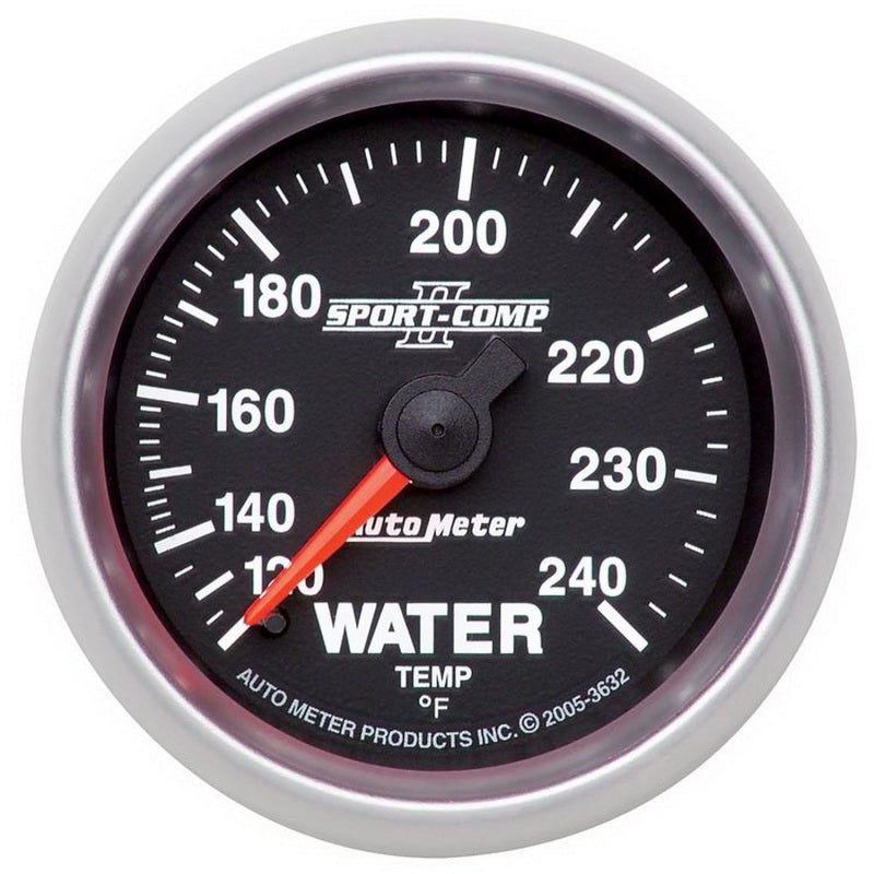 Autometer Sport-Comp II 52mm 120-240 F Mechanical Water Temperature Gauge-thumbmail-1