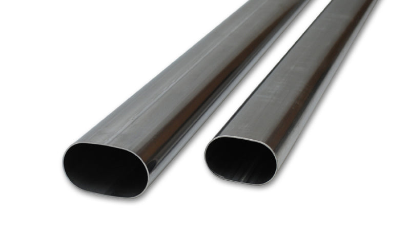 Vibrant 3in Oval (Nominal Size) T304 SS Straight Tubing (16 ga) - 5 foot length-thumbmail-1