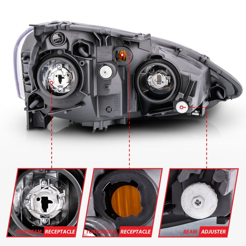 ANZO 2002-2004 Acura Rsx Crystal Headlights Black-thumbmail-8