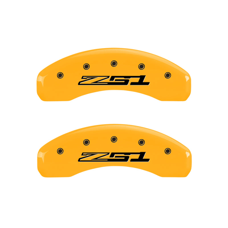 MGP 4 Caliper Covers Engraved Front Corvette C7 Engraved Rear Z51/2015 Yellow finish black ch-thumbmail-4