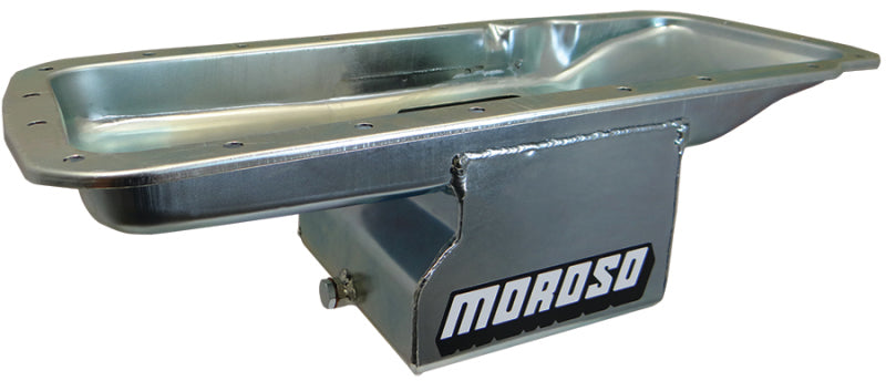 Moroso Mopar 361-440 (w/Center Sump) Deep Wet Sump 7qt 7in Steel Oil Pan-thumbmail-1