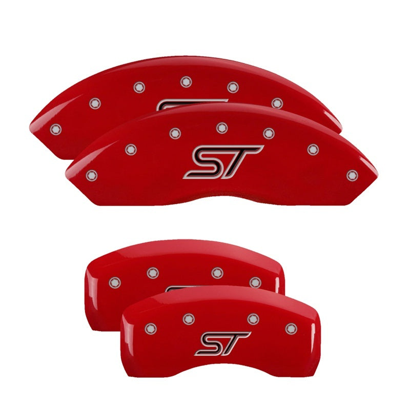 MGP 4 Caliper Covers Engraved Front & Rear ST Red finish silver ch-thumbmail-2