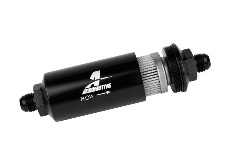 Aeromotive In-Line Filter - (AN -8 Male) 40 Micron Stainless Mesh Element Bright Dip Black Finish-thumbmail-3