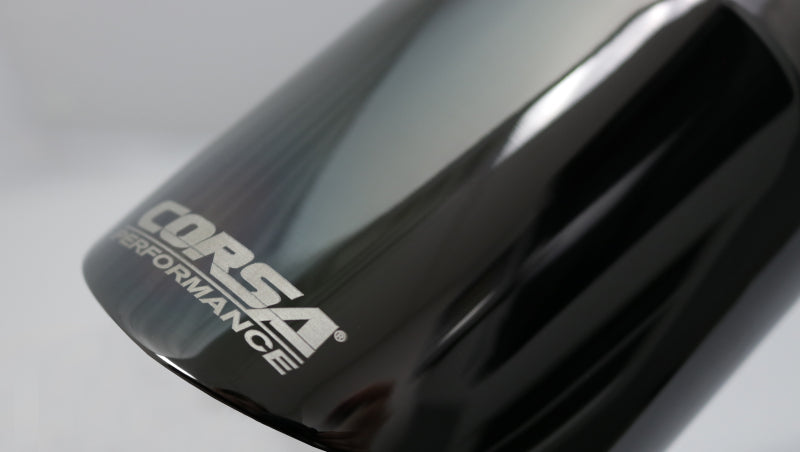Corsa Single Universal 2.75in Inlet / 4in Outlet Black PVD Pro-Series Tip Kit-thumbmail-2