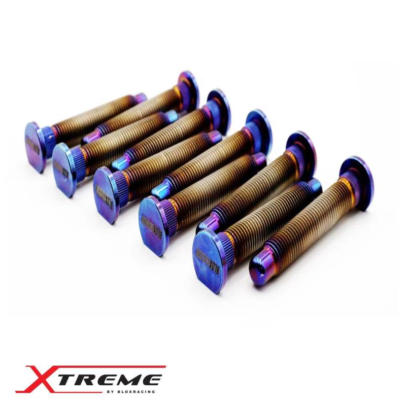 BLOX Racing Titanium Extended Wheel Studs M12X1.5mm 10Pcs Honda Fitment - Burnt-thumbmail-2