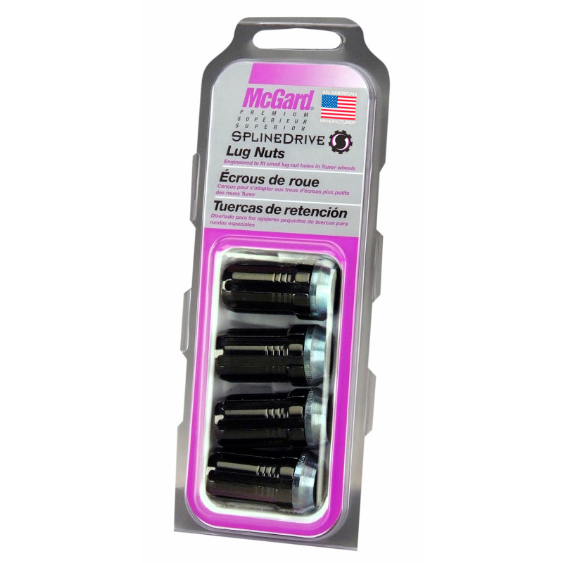 McGard SplineDrive Lug Nut (Cone Seat) M14X1.5 / 1.935in. Length (4-Pack) - Black (Req. Tool)-thumbmail-3