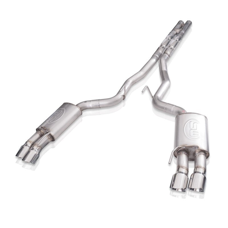 Stainless Works 18+ Ford Mustang GT 3in Legend 304SS Catback w/ H-Pipe Quad Polished Tips (No Valve)-thumbmail-2