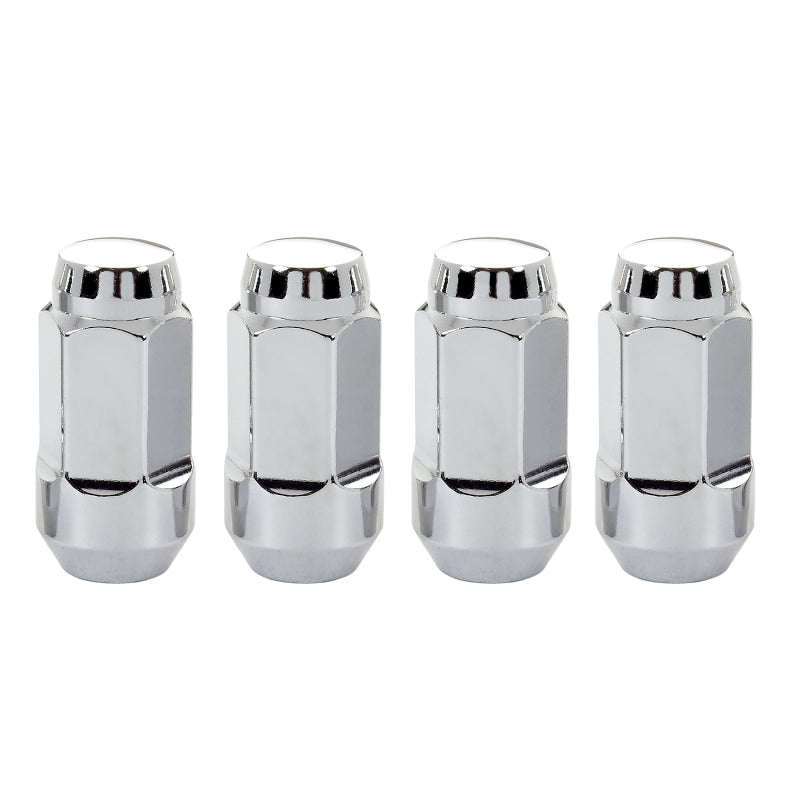 McGard Hex Lug Nut (Cone Seat Bulge Style) M14X1.5 / 22mm Hex / 1.945in. Length (4-Pack) - Chrome-thumbmail-3
