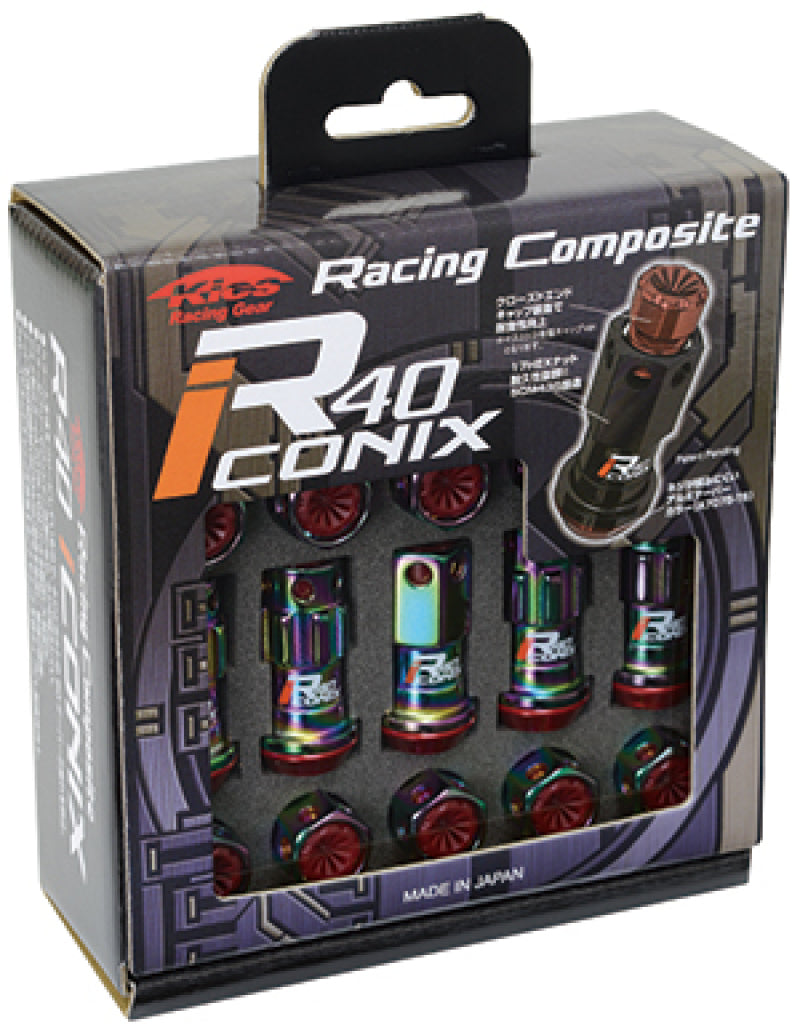 Project Kics 20 PCS (NO LOCKS) Neocro R40 Iconix W/ Plastic Cap (Black) - 12X1.50-thumbmail-2