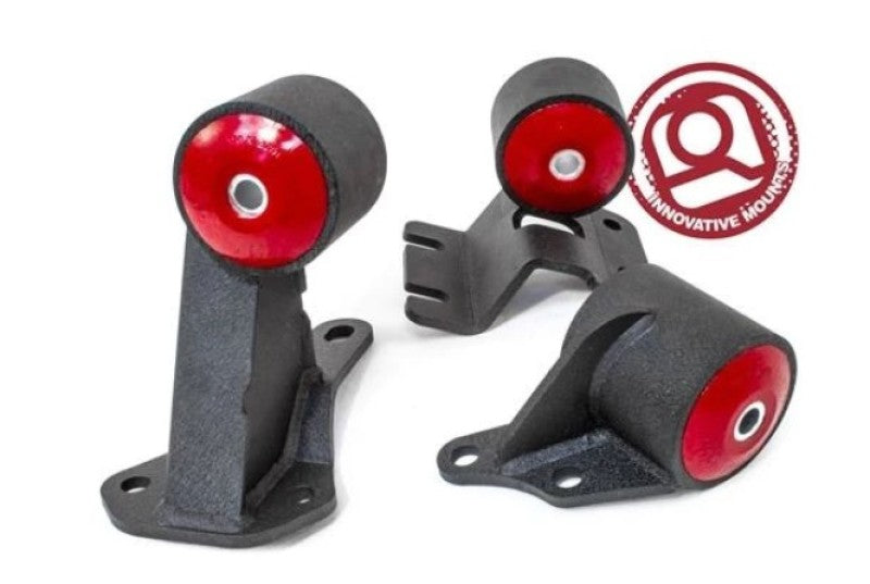 Innovative 90-93 Integra B-Series Black Steel Mounts 75A Bushings (Auto to Manual Cable)-thumbmail-1