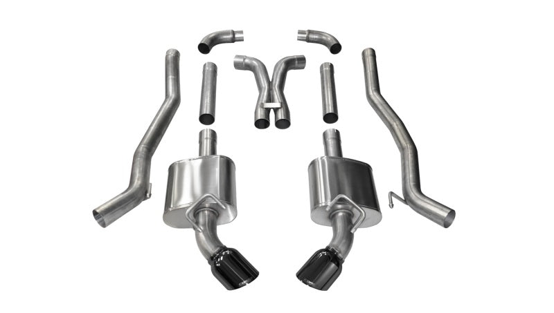 Corsa 10-15 Chevrolet Camaro SS 6.2L V8 Manual Black Xtreme 3in Cat-Back-thumbmail-2