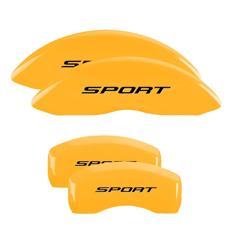 MGP 4 Caliper Covers Engraved Front & Rear No Bolts/Sport 2015 Yellow finish black ch-thumbmail-2